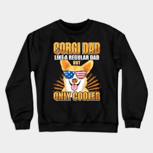 Corgi Dad Pride Dog Father Day Crewneck Sweatshirt